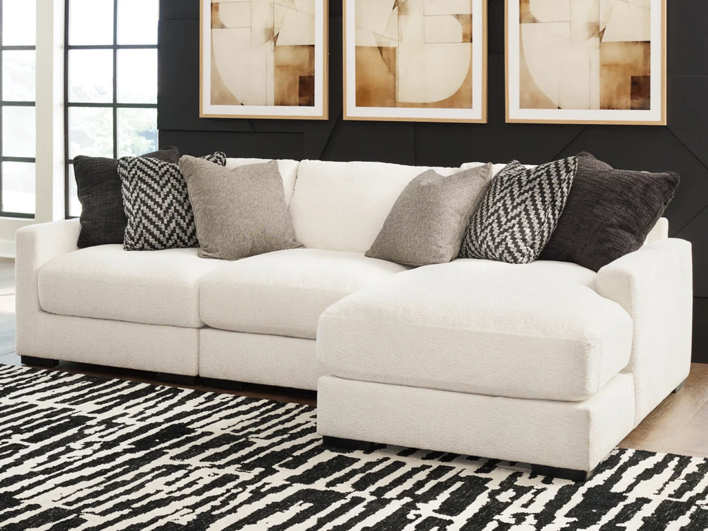 Elissa Court 3-Piece Next-Gen Nuvella™ Performance Fabric Modular Sofa Chaise
