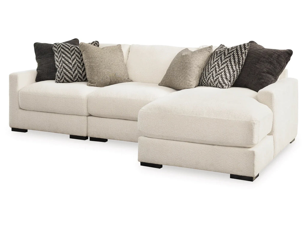 Elissa Court 3-Piece Next-Gen Nuvella™ Performance Fabric Modular Sofa Chaise