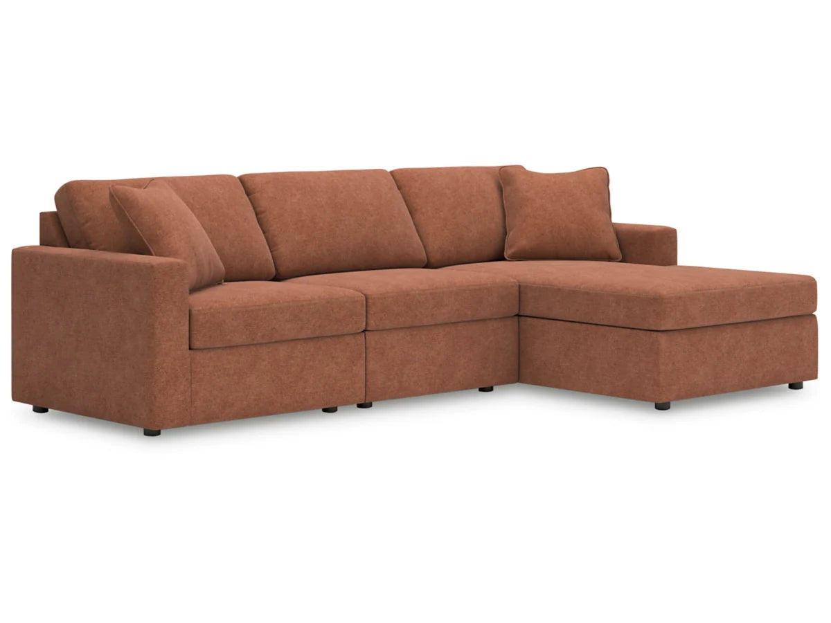 Modmax 3-Piece Modular Next-Gen Nuvella™ Performance Fabric Sofa Chaise