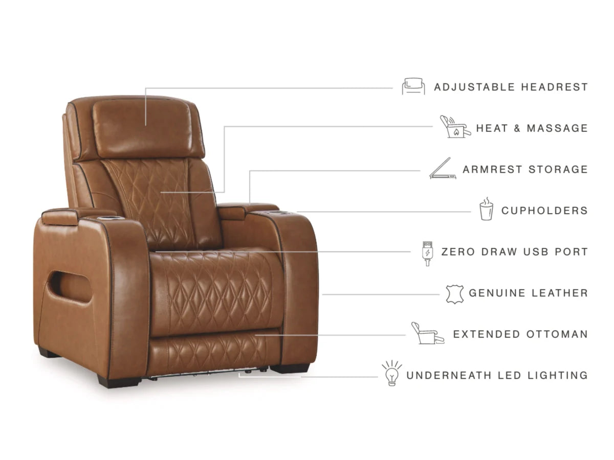Boyington Dual Power Leather Recliner