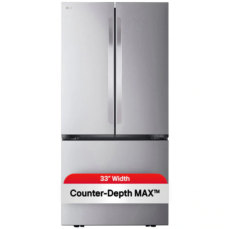 LG 33 in. 20.8 cu. ft. Smart Counter Depth French Door Refrigerator with Ice Maker - PrintProof Stainless Steel
