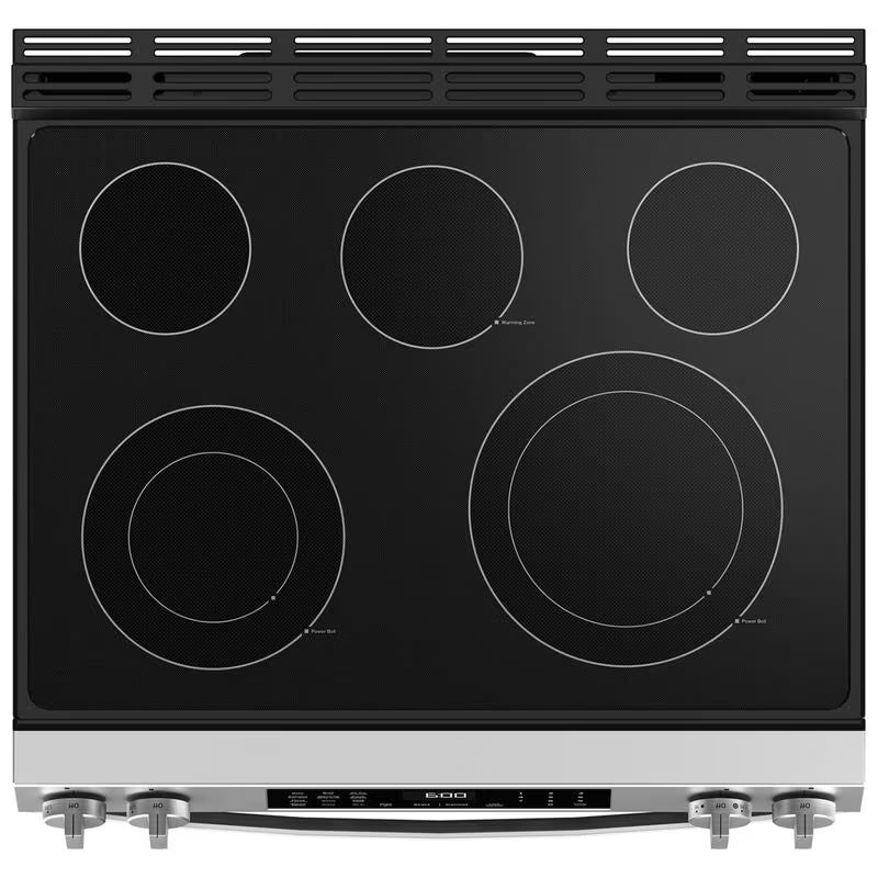 GE 30 in. 5.3 cu. ft. Smart Air Fry Standard Convection Slide-In Electric Range with Radiant Burners - Fingerprint Resistant Stainless