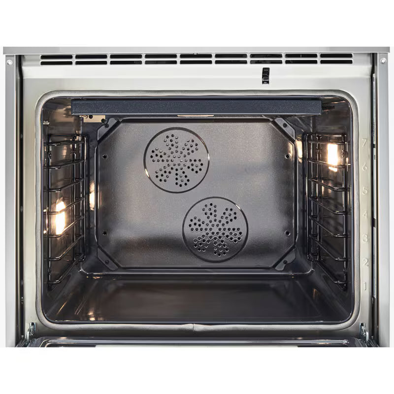 Bertazzoni Master Series 36 in. 5.7 cu. ft. Air Fry Convection Oven Freestanding Electric Range with 5 Induction Zones & Griddle - Stainless Steel