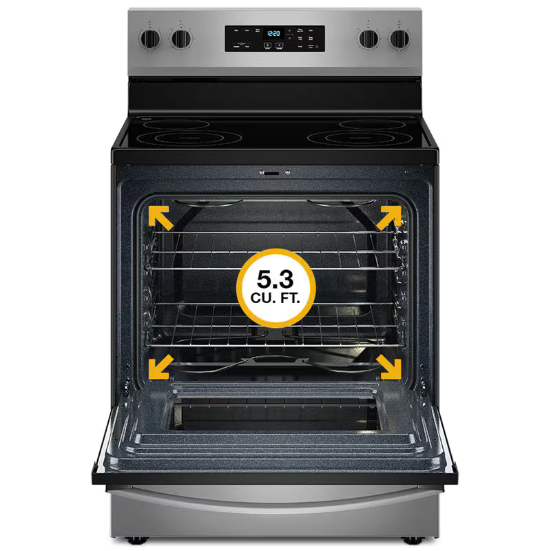 Whirlpool 30 in. 5.3 cu. ft. Electric Range with Radiant Burners - Stainless Steel