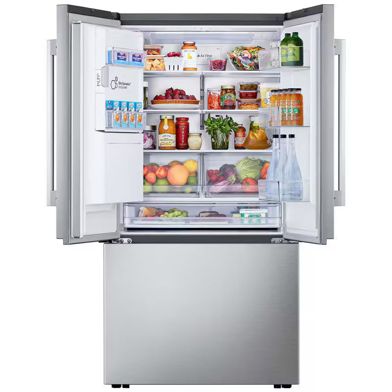 LG 36 in. 23.7 cu. ft. Smart Counter Depth French Door Refrigerator with Ice & Water Dispenser - PrintProof Stainless Steel