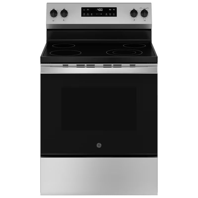 GE 400 Series 30 in. 5.3 cu. ft. Electric Range with Radiant Burners - Stainless Steel