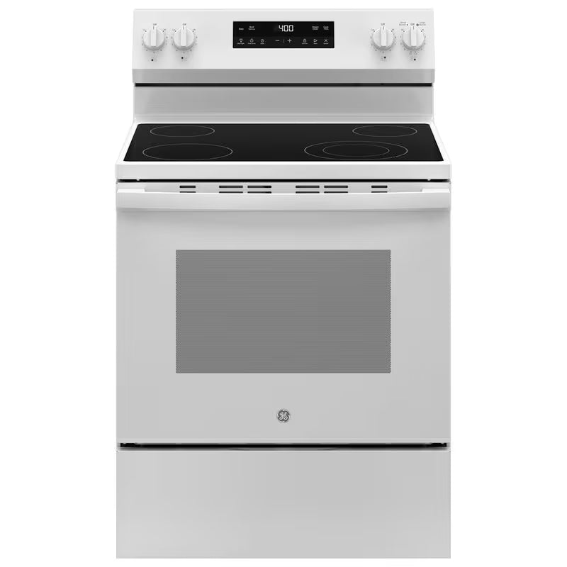 GE 400 Series 30 in. 5.3 cu. ft. Electric Range with Radiant Burners - White