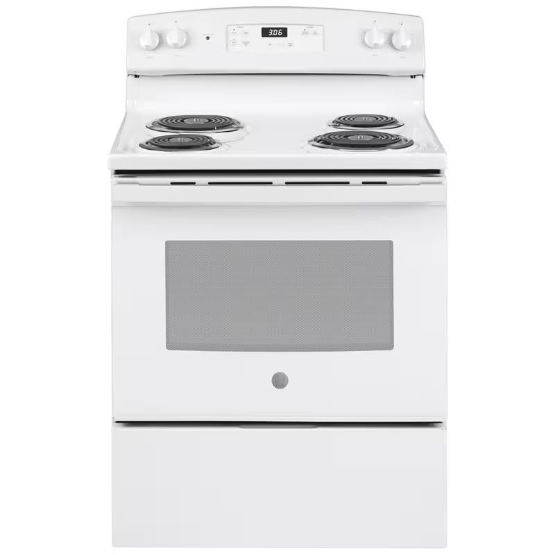 GE 30 in. 5 cu. ft. Electric Range with Coil Burners - White