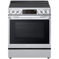 LG InstaView 30 in. 6.3 cu. ft. Smart Air Fry True European Convection Slide-In Electric Range with Radiant Burners - PrintProof Stainless Steel