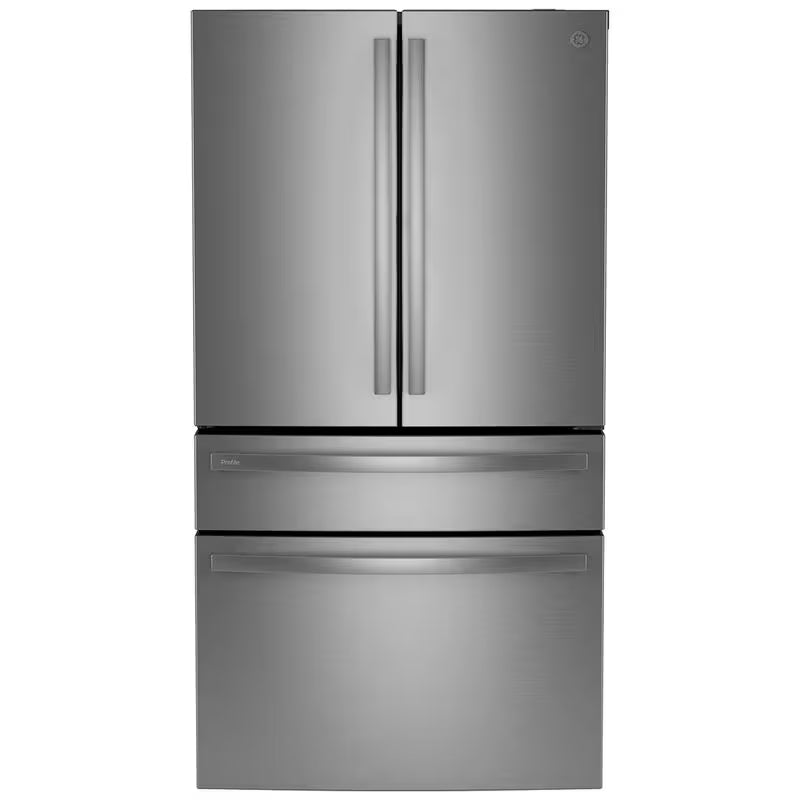 GE Profile 36 in. 28.7 cu. ft. Smart 4-Door French Door Refrigerator with Internal Water Dispenser - Fingerprint Resistant Stainless