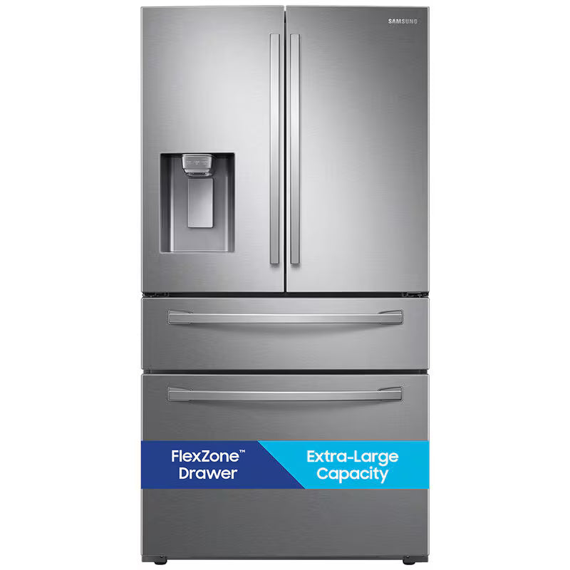 Samsung 36 in. 28 cu. ft. Smart 4-Door French Door Refrigerator with Ice & Water Dispenser - Stainless Steel