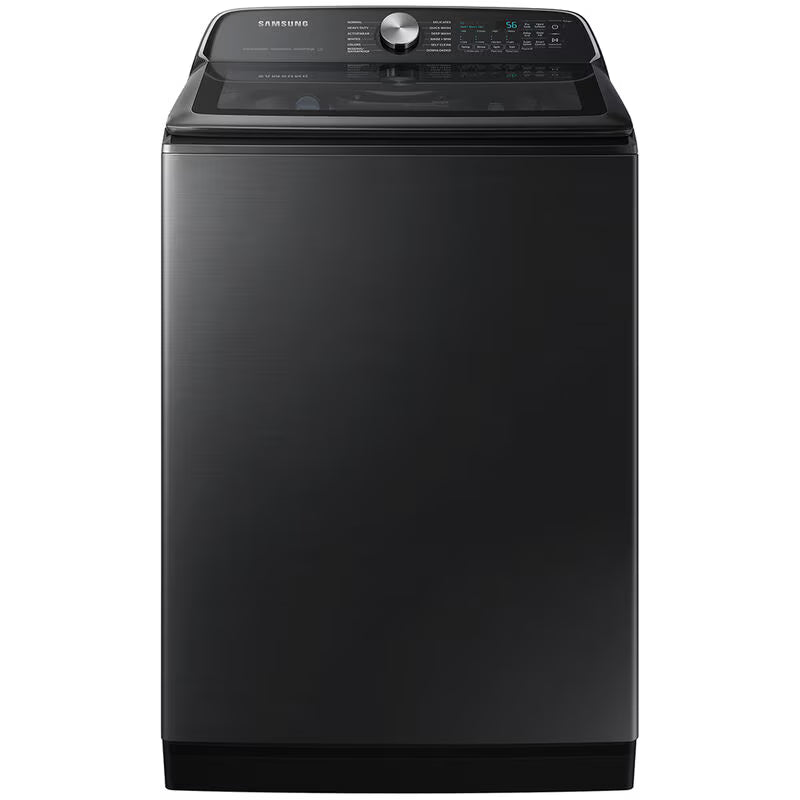 Samsung 27 in. 5.5 cu. ft. Smart Top Load Washer with Super Speed Wash - Brushed Black